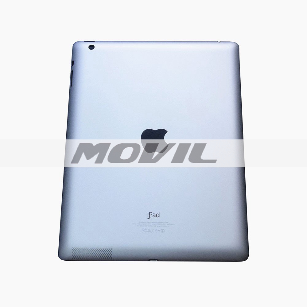 Original SILVER Metal Replacement Battery Door Back Cover Rear Housing with LOGO&Origianl Writings for Apple iPad 4